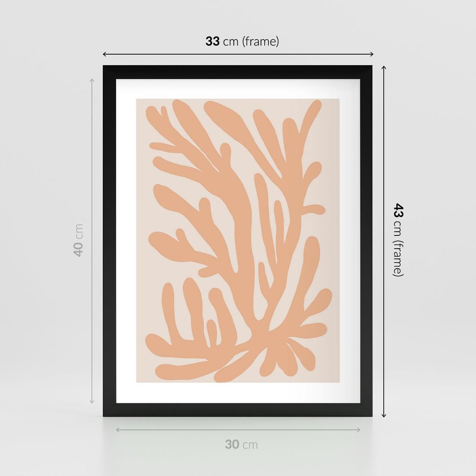 Plakat w ramie 30x40 - Rozkwitające Abstrakcje - nowoczesna sztuka, plakat modern - rama czarna