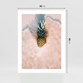Plakat bez ramy 30x40 - Egzotyczna Plaża - ananas, na plaży