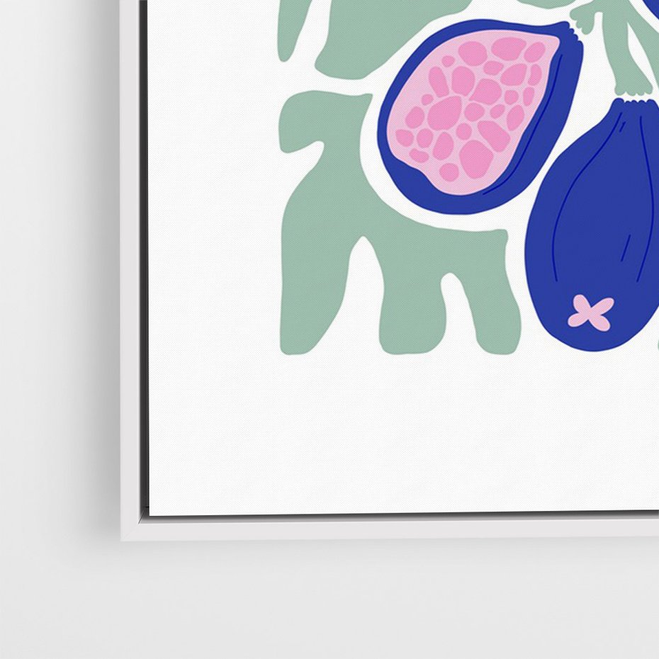 Obraz w ramie 80x120 - Figi Fioletu - figi, sztuka nowoczesna - rama biała