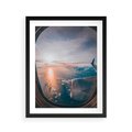 Plakat w ramie 40x50 - Widok z Góry - fotografia, zdjecie z okna samolotu - rama czarna