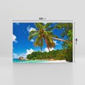 Obraz na płótnie 120x80 - Oaza palm na plaży - palma, plaża