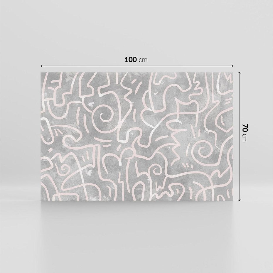 Obraz na płótnie 100x70 - Sploty odblasków i zawirowań - abstrakcyjne rysunki, wzorek