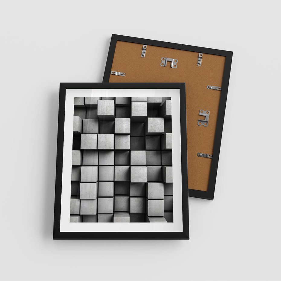 Plakat w ramie 40x50 - Geometryczne Elegancje - nowoczesny, geometryczny - rama czarna