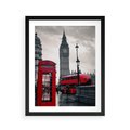 Plakat w ramie 40x50 - Londyński Klimat Telefoniczny - Londyn, telefon - rama czarna