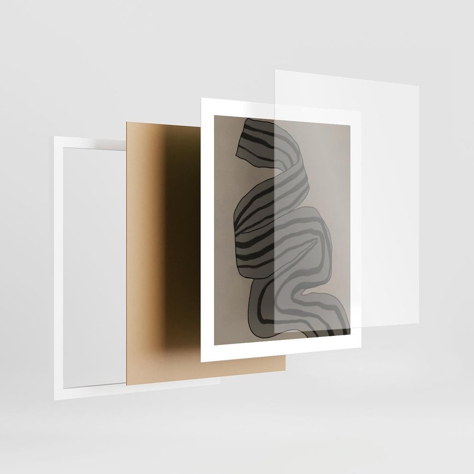 Plakat w ramie 40x50 - Niezwykłe Przesilenia - nowoczesna geometryczna sztuka, loftowe wnętrze - rama biała