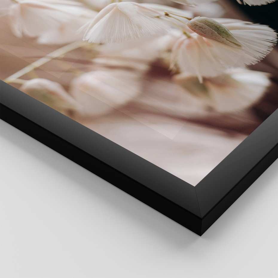 Zestaw obrazy w ramie 30x40 galeria - Suche, trawy, boho, kwiaty - rama czarna