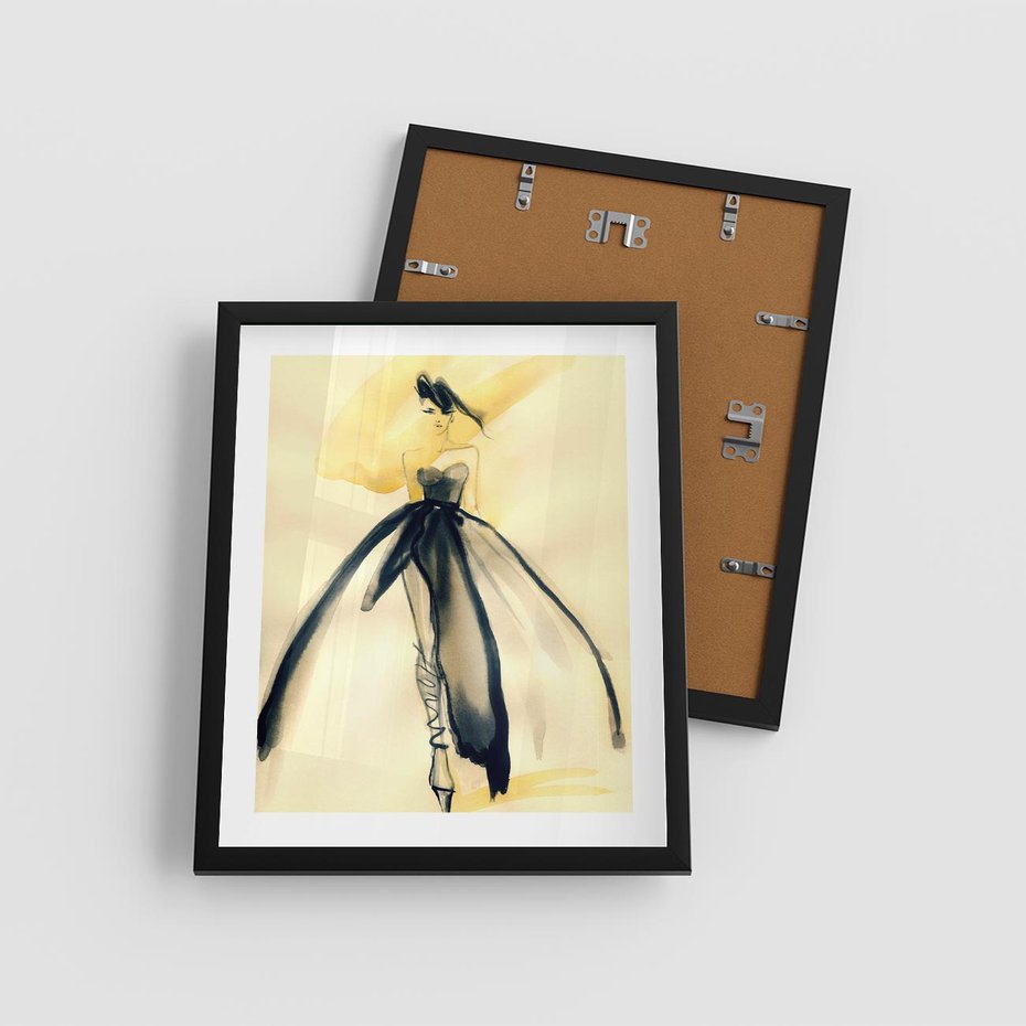 Plakat w ramie 40x50 - Ekspresja Wyrazu - abstrakcja, kobieta - rama czarna