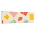 Obraz na płótnie 120x40 - Tęczowe Rytmy - kolorowe tęczowe kwadraty, wesoły kolaż