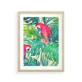 Plakat w ramie 30x40 - Egzotyczna Przygoda - tropikalne, liście - rama drewno