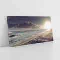 Obraz na płótnie 140x70 - Plaża Morza i Zachód Słońca - plaża, morze