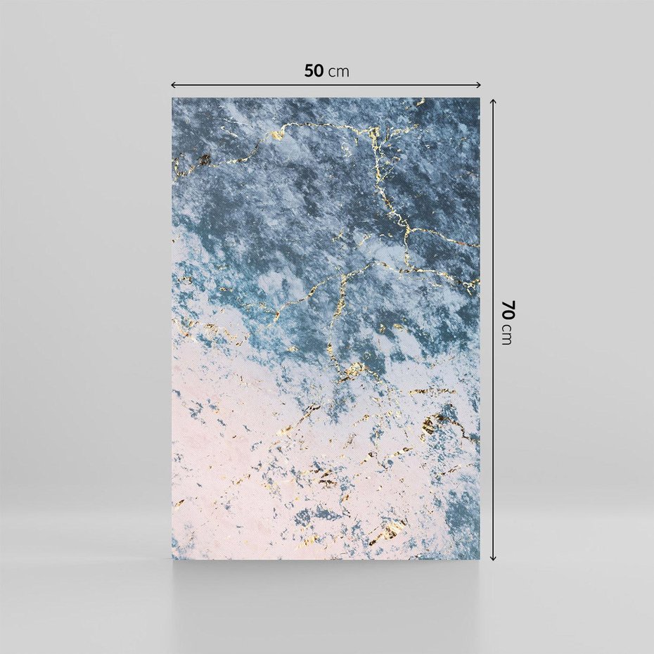 Obraz na płótnie 50x70 - Elegancja i Wyrafinowanie - marmur, złoto