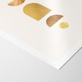 Plakat bez ramy 40x50 - Abstrakcyjne Wzory - geometryczne złote kształty, tekstura