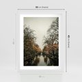 Plakat w ramie 30x40 - Jesienne Spacerki po Holenderskich Kanałach - kanały, Holandia - rama biała