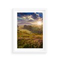 Plakat w ramie 30x40 - Pejzaż na łące - pejzaż, łąka - rama biała