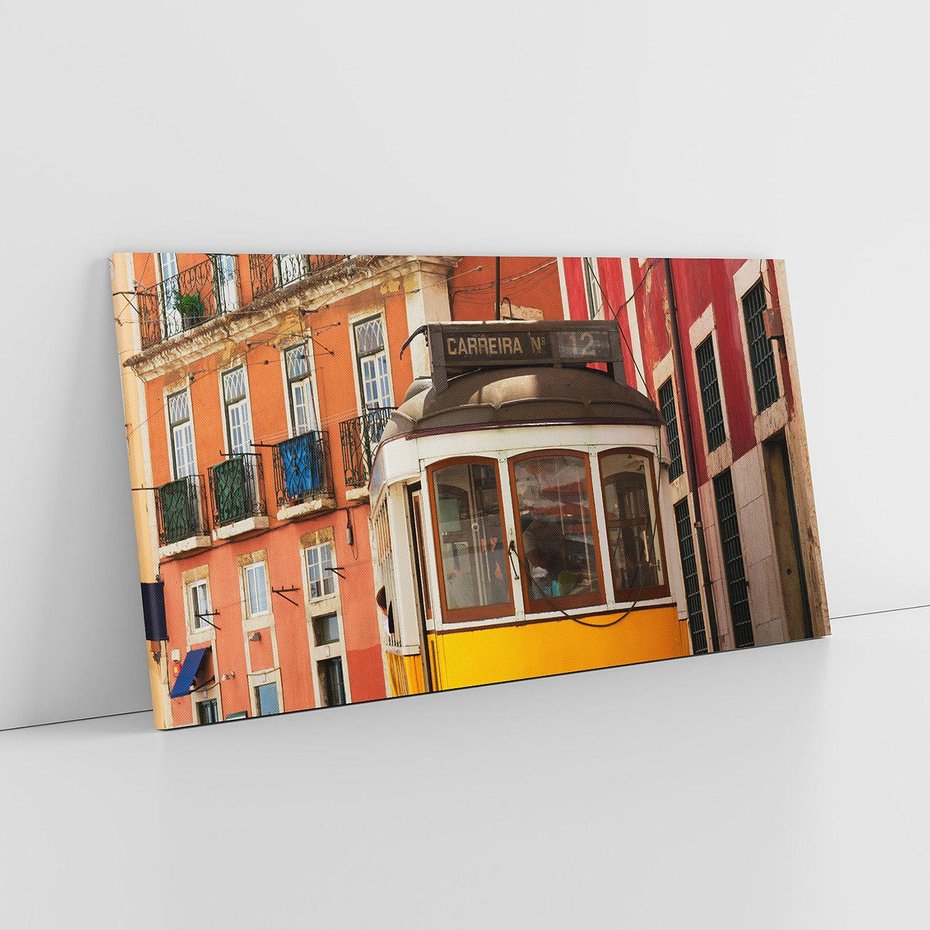 Obraz na płótnie 100x50 - Urok tramwaju w Lizbonie - Lizbona, tramwaj
