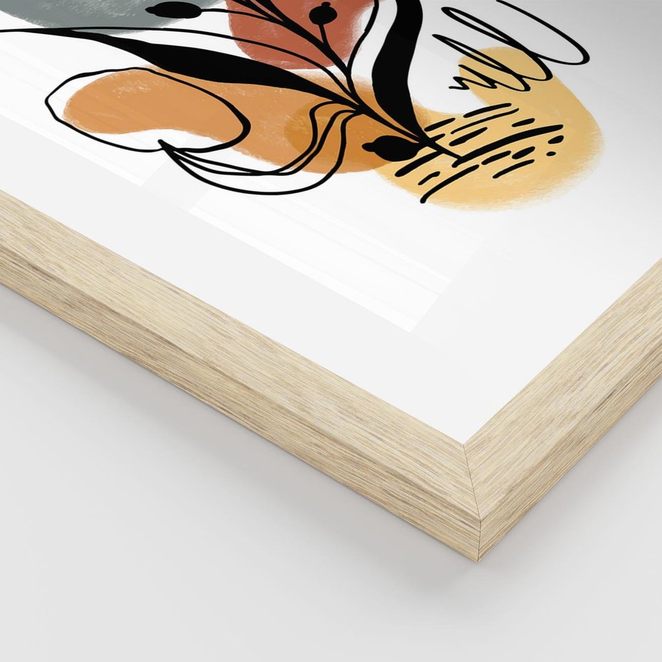 Plakat w ramie 30x40 - Rozkwitające Abstrakcje - abstrakcja, sztuka nowoczesna - rama drewno