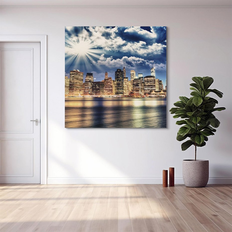 Obraz na płótnie 60x60 - Majestatyczny Manhattan - Nowy York, USA