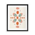 Plakat w ramie 40x50 - Symfonia Natury - abstrakcyjne plamy w odcieniach pomarańczowym, kropki plamki - rama czarna
