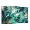 Obraz na płótnie 120x80 - Zieleń Tropików - tropikalne zielone liście palmy, monstera