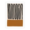 Plakat bez ramy 21x30 - Boho Impulsy Kreatywności - abstrakcyjny plakat, brąz