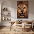 Obraz na płótnie 50x70 - Władca Sawanny - lew, sawanna