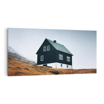 Obraz na płótnie 120x60 - Ciepło i Przytulność - skandynawski, domek