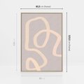 Obraz w ramie 80x120 - Nowoczesne Odbicia - minimalistyczny obraz, nowoczesny - rama drewno