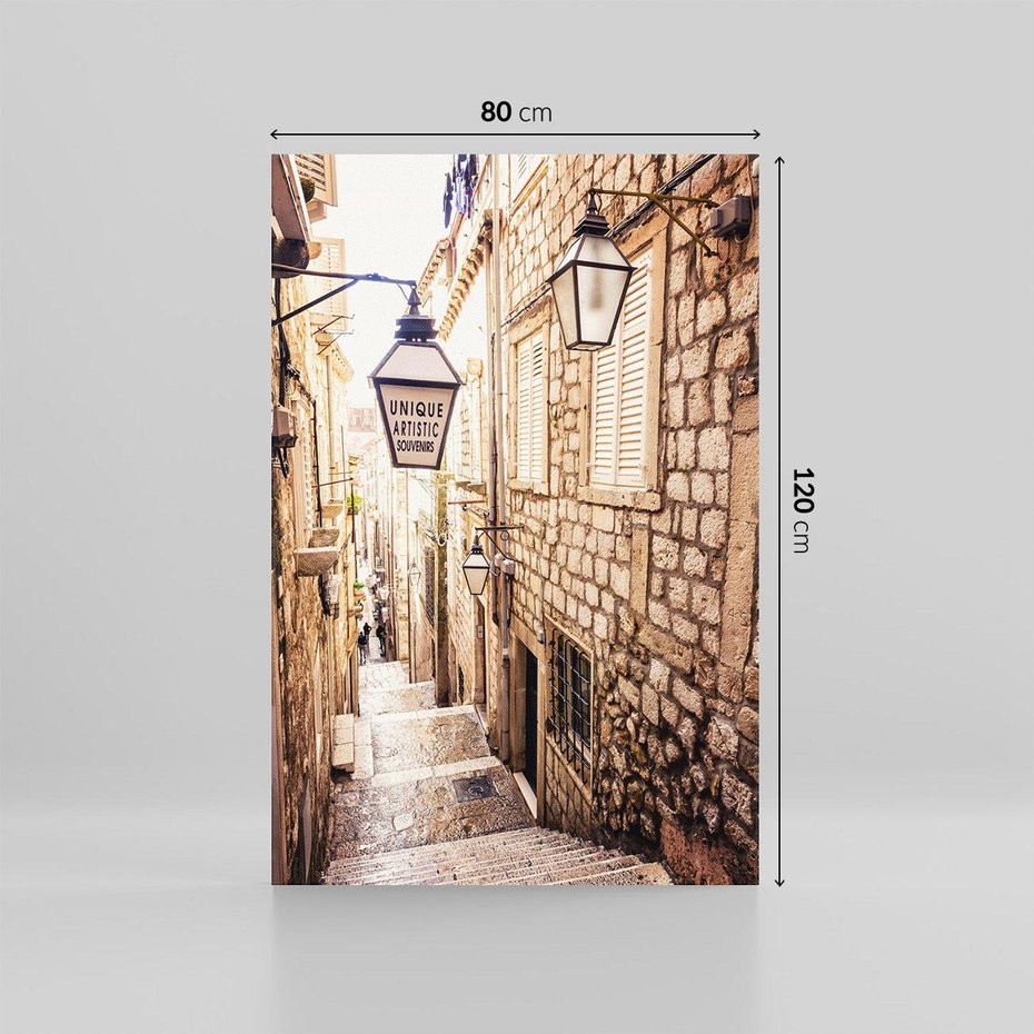 Obraz na płótnie 80x120 - mistyczna podróż - uliczka, perspektywa