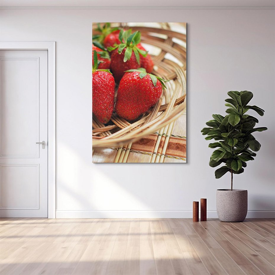 Obraz na płótnie 80x120 - Truskawka Radość Lata - truskawka, owoc