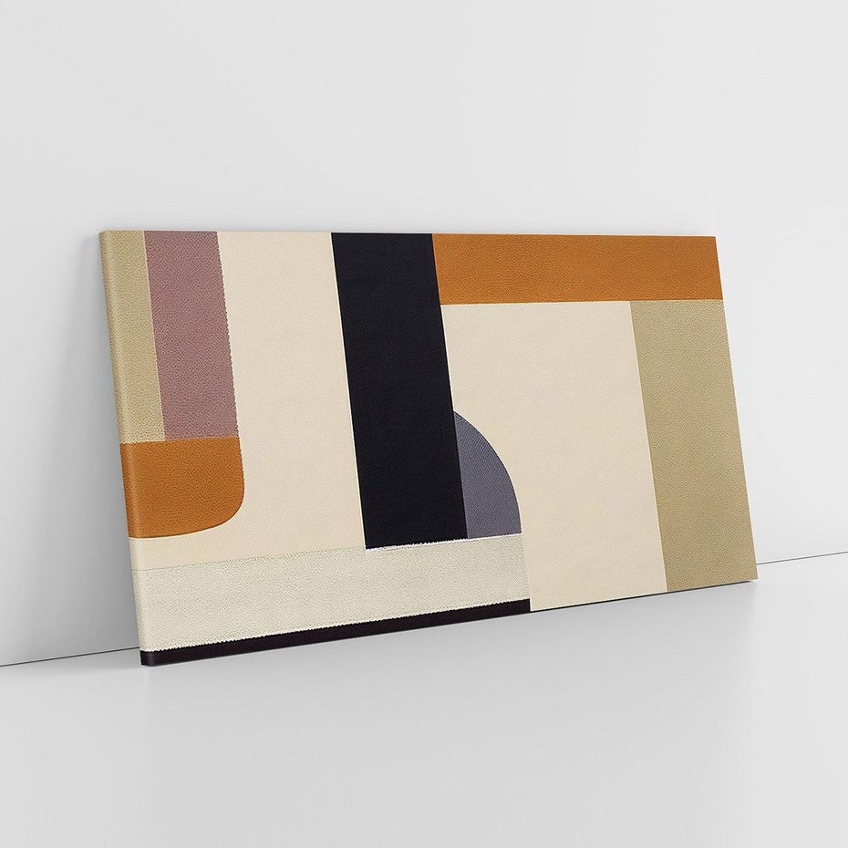 Obraz na płótnie 120x60 - Nowoczesne Brązy - geometryszne pasy, nowoczesny styl