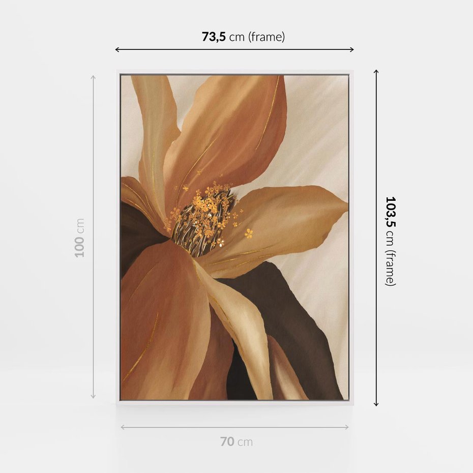 Obraz w ramie 70x100 - Wyraz Luksusu - sztuka, nowoczesna - rama biała