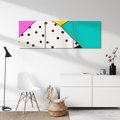 Obraz na płótnie 120x40 - Wesołe Geometryczne Kształty - geometryczne kształty, abstrakcja