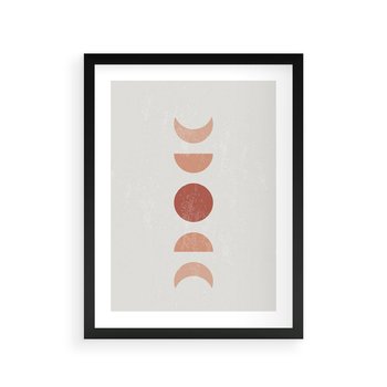 Plakat w ramie 40x50 - Mistyka Boho - boho plakat, beże brązy - rama czarna