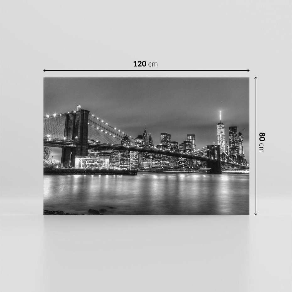 Obraz na płótnie 120x80 - Symbole Nowego Jorku - most, Nowy Jork