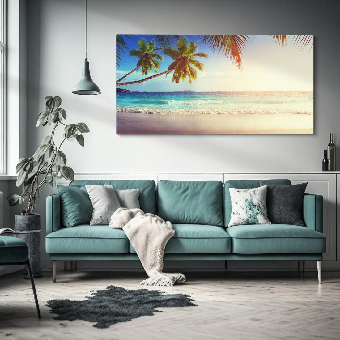 Obraz na płótnie 120x60 - Rajska plaża na Seszelach - Seszele, plaża