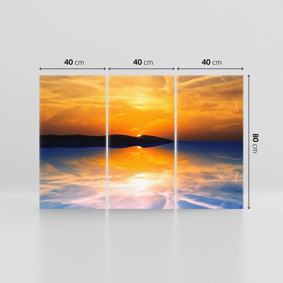 Obraz na płótnie 120x80 - Zachód słońca nad oceanem - zachód słońca,