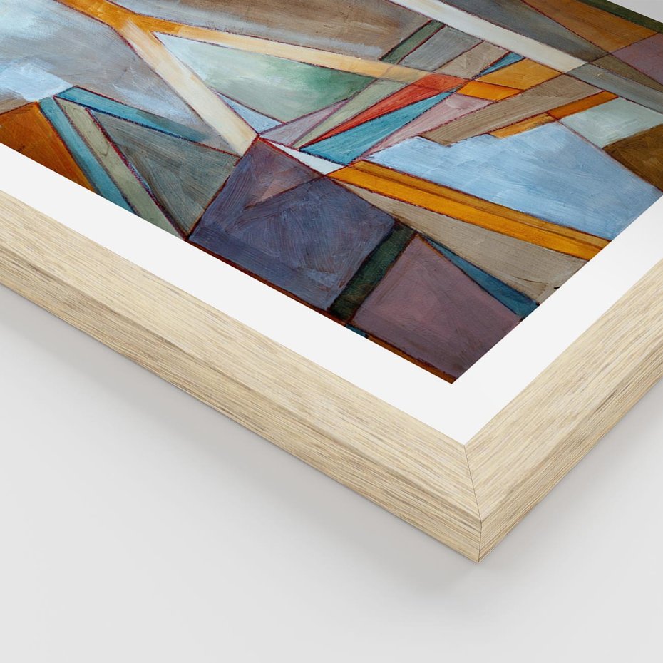 Plakat w ramie 30x40 - Geometria abstrakcji - abstrakcja, geometria - rama drewno