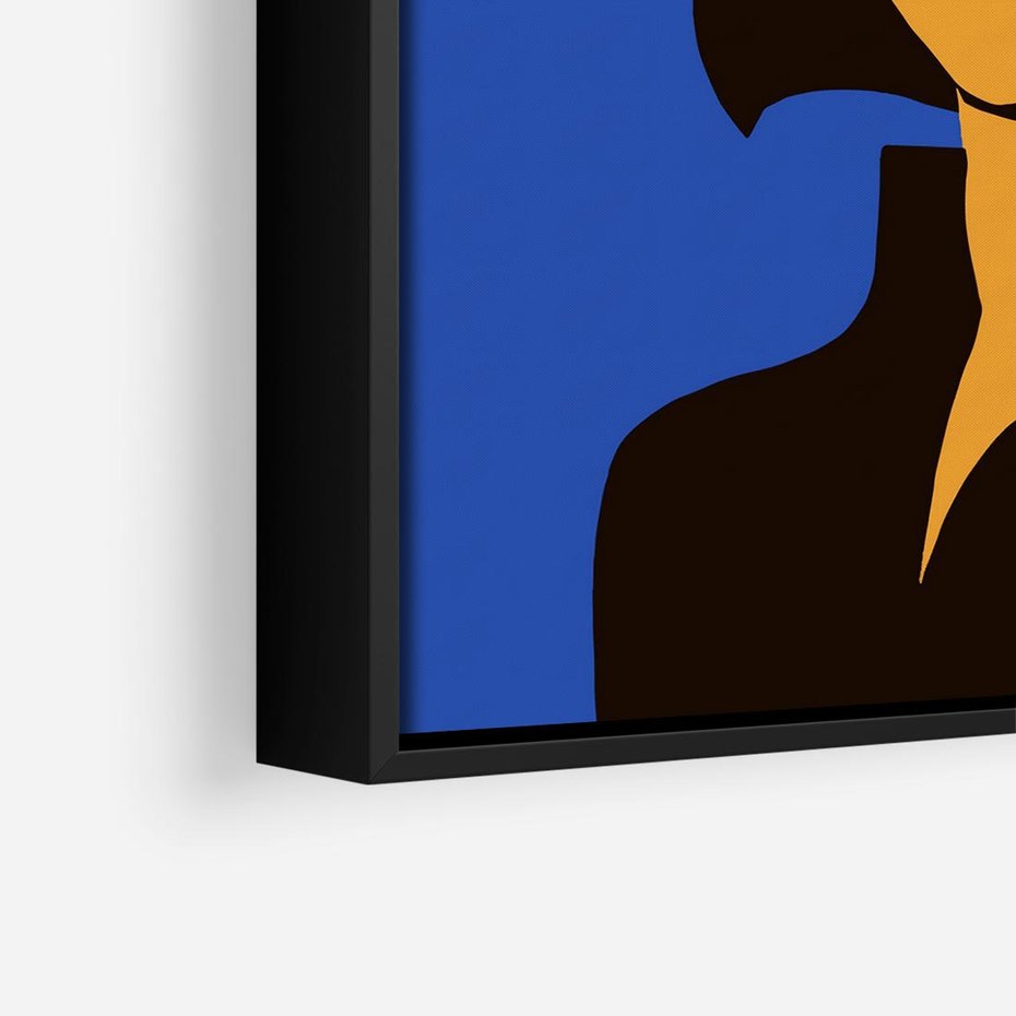 Obraz w ramie 50x50 - Energetyczne Zestawienie - sztuka nowoczesna, plakat - rama czarna