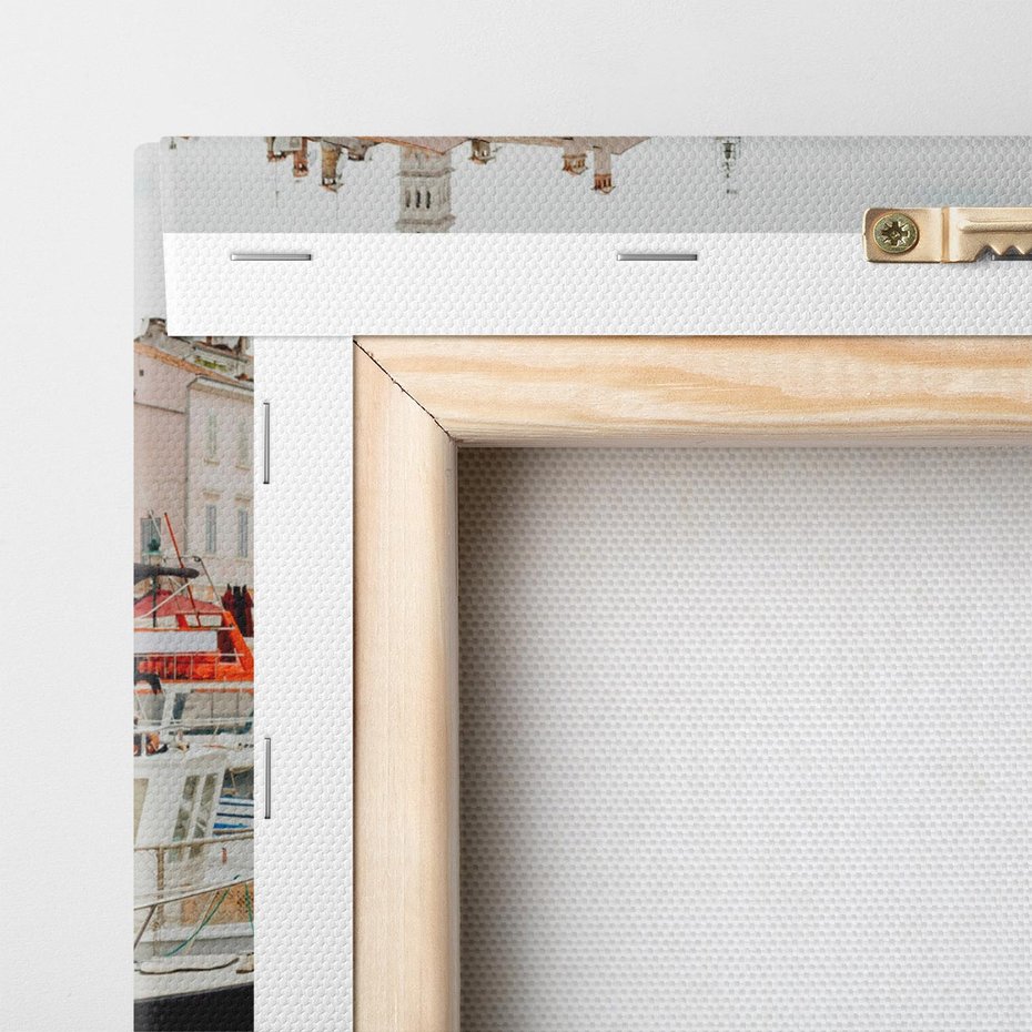 Obraz na płótnie 50x50 - Malowniczy Krajobraz Morski - morze, łódki