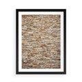 Plakat w ramie 50x70 - Mur z cegieł - surowa elegancja - mur, cegły - rama czarna