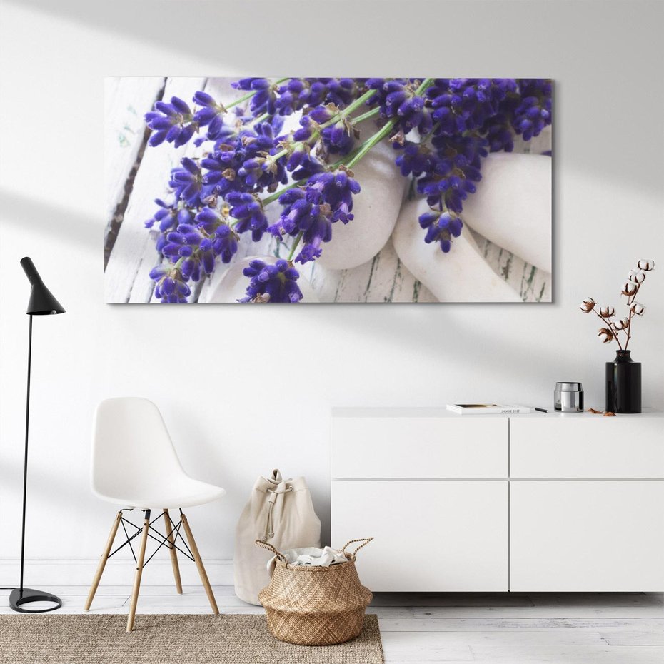 Obraz na płótnie 120x60 - relaks z aromatem - lawenda, spa