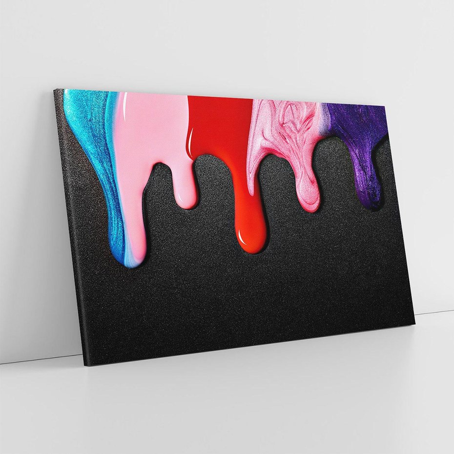 Obraz na płótnie 120x80 - Abstrakcja Kolorowych Farb - farba, abstrakcja