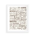 Plakat w ramie 40x50 - Kawa w Stylu Coffee - kawa, coffee - rama biała