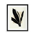 Plakat w ramie 40x50 - Harmonia liści - minimalistyczny obraz, szkic - rama czarna