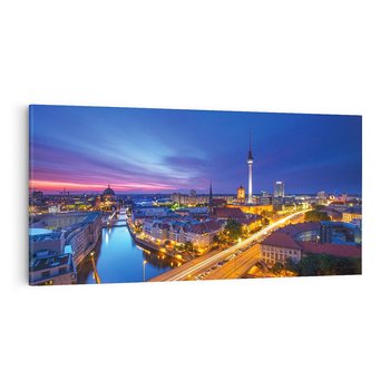 Obraz na płótnie 120x60 - Miasto nocą - tajemnicza atmosfera - Miasto, noc