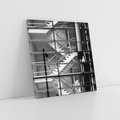 Obraz na płótnie 40x40 - Schody do architektonicznej przestrzeni - schody, architektura