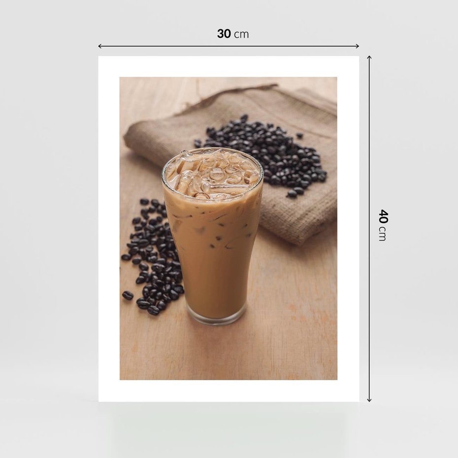 Plakat bez ramy 30x40 - Kawa ice coffee: orzeźwiający napój - kawa, ice
