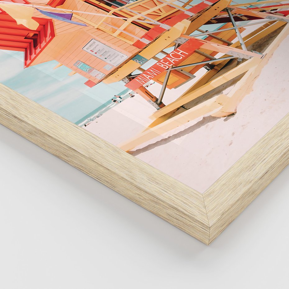 Zestaw obrazy w ramie 50x70 galeria - Wesoły, cytat, kolorowe, balony - rama drewno