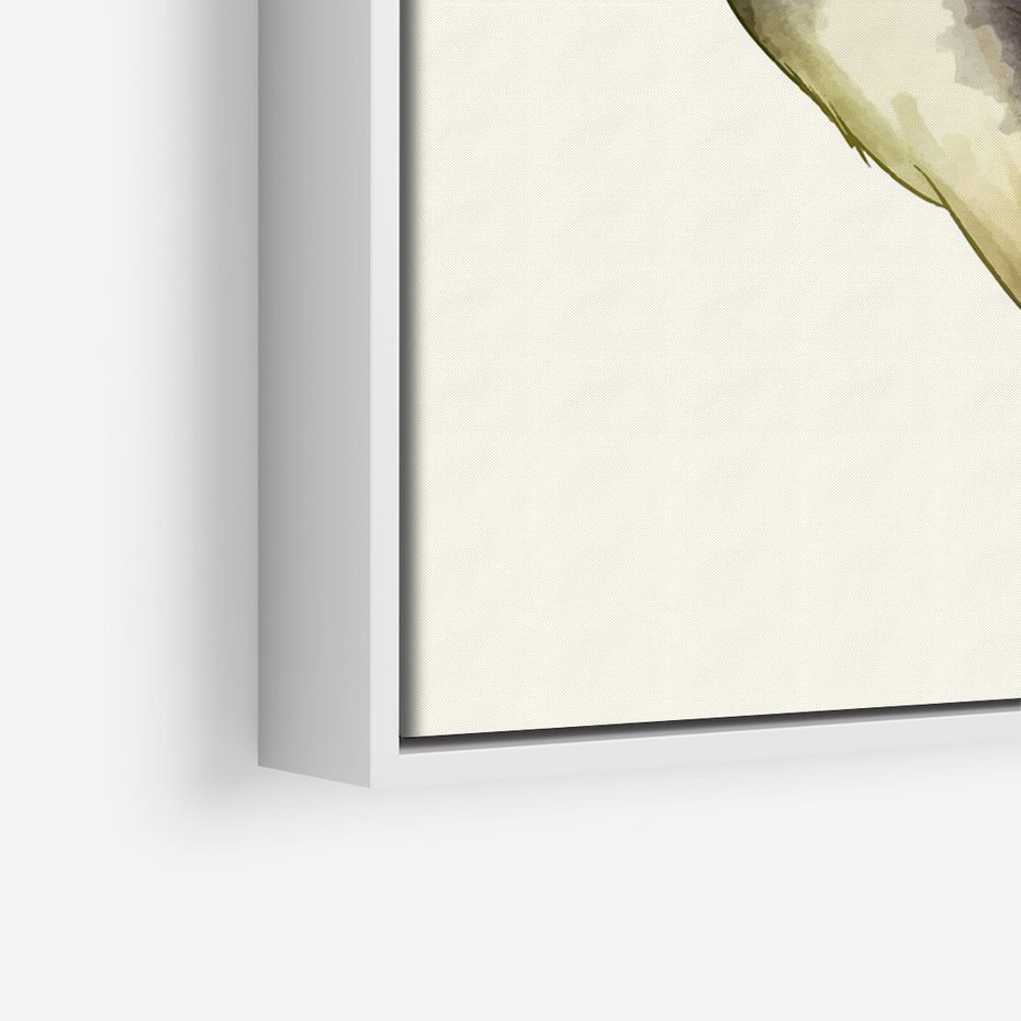 Obraz w ramie 50x70 - Kwiatowa Ekspresja - japońska sztuka, ptak - rama biała