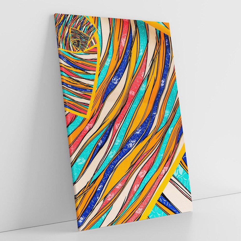 Obraz na płótnie 70x100 - Eksplozja Abstrakcyjnych Barw - abstrakcja